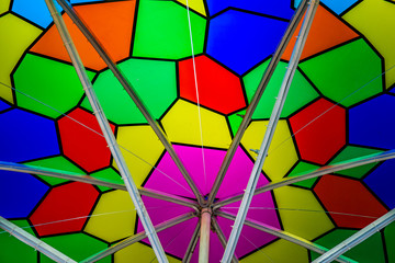 Fototapeta premium Colorful plastic umbrella