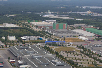 Aerial view of an Industrial Park area