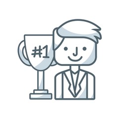 business people success icon vector illustration design