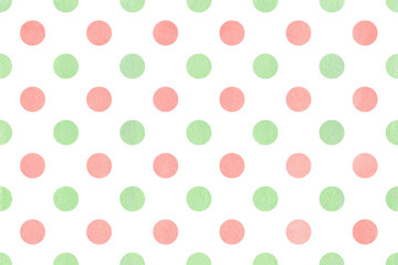 Watercolor polka dot background. © perekotypole