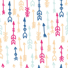 Cute doodle simple pattern with arrows