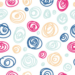 Cute doodle simple pattern with circules