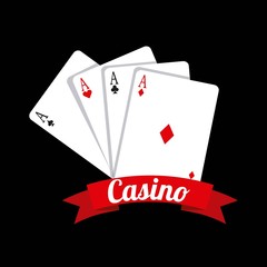 poker cards game casino vector illustration design
