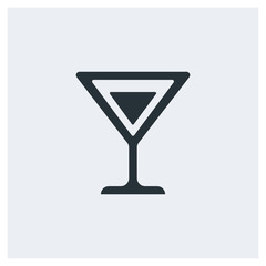 Martini icon, image jpg, vector eps, flat web, material icon, icon with grey background