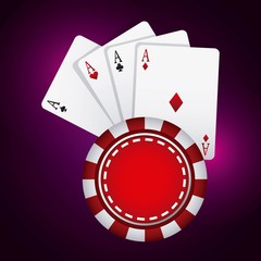 poker cards game casino vector illustration design