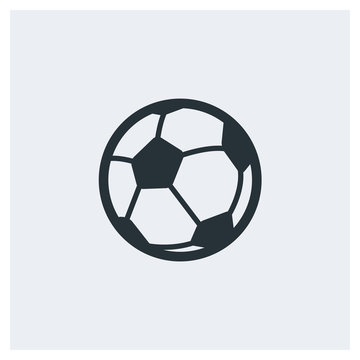 Soccer ball icon, image jpg, vector eps, flat web, material icon, icon with grey background