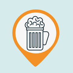 cup glass beer drink vector illustration eps 10