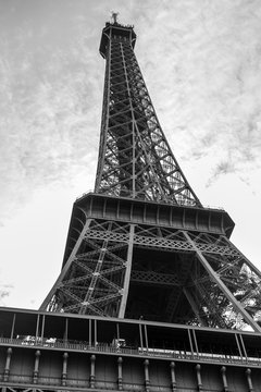Fototapeta Black and white tour eiffel tower Paris