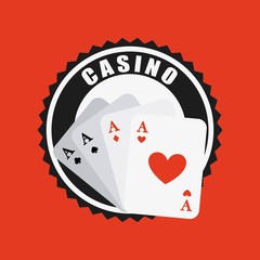 poker cards game casino vector illustration design