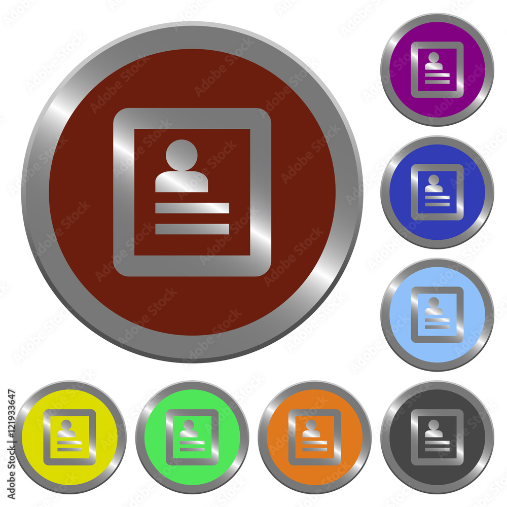 Poster color user profile buttons