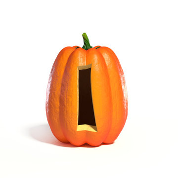 Halloween pumpkin font letter I