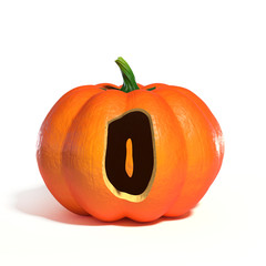 Halloween pumpkin font letter O