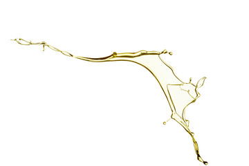 engine oil splashing isolated on white background