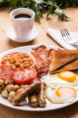 rustic full english breakfast