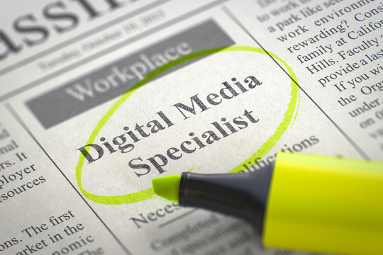 We Are Hiring Digital Media Specialist. 3D.