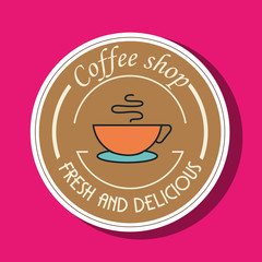 coffee shop fresh and delicious vector illustration eps 10