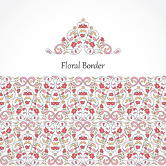 Vector seamless border in Eastern style.