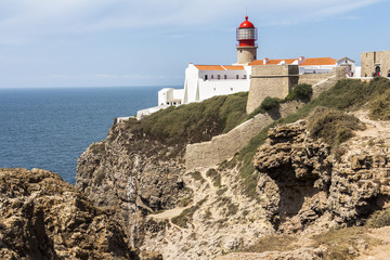 Fototapeta na wymiar Lighthouse of Sagres, most western point in Europe