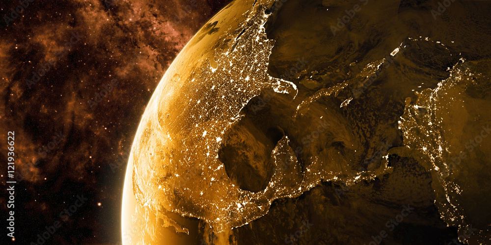 Wall mural orbital view on earth from space