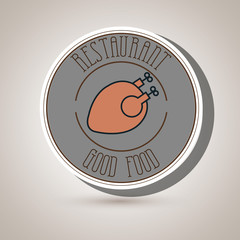 good food chicken restaurant meal vector illustration eps 10