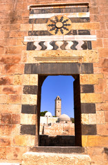 Alappo, Syria - October 10, 2010: Gate of the citadel in Alappo, Syria. 