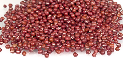 Red Beans in  on the white background