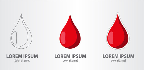 Fototapeta premium red blood drop