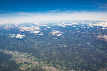 Mit dem Flieger über den Alpen 