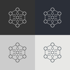 Abstract technology element. Communication element. Science. Insignia.