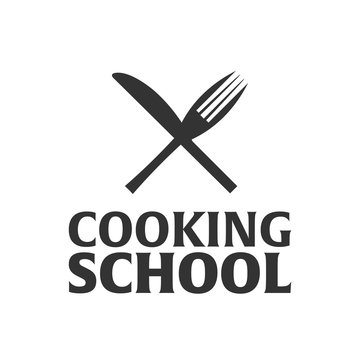 Cooking school logo. Cooking Academy. Vector illustration.
