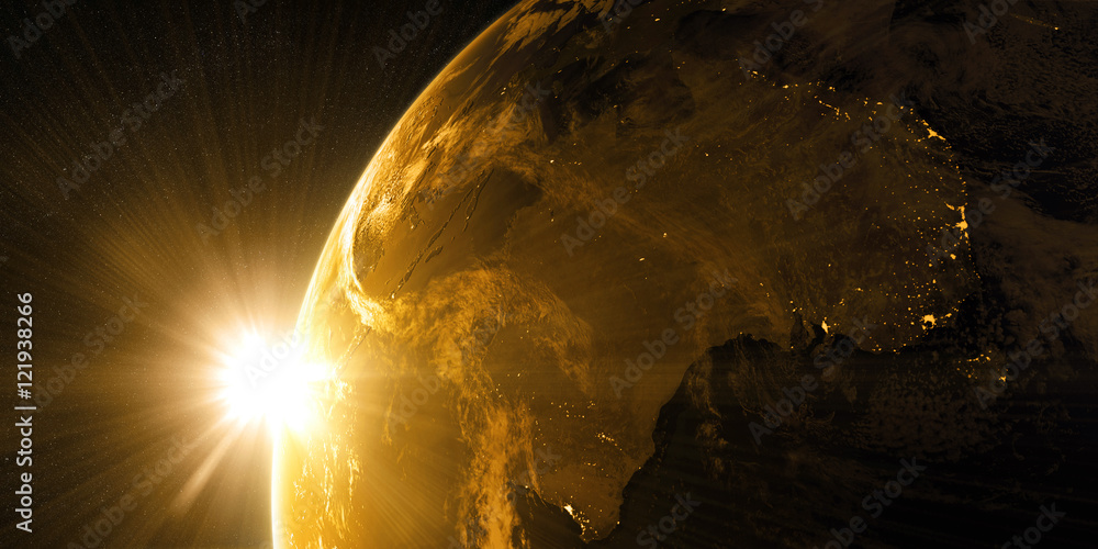 Wall mural orbital view on earth from space