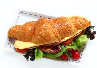 Croissant sandwich.