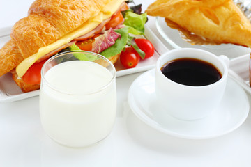 Croissant sandwich.