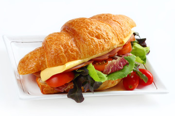 Croissant sandwich.