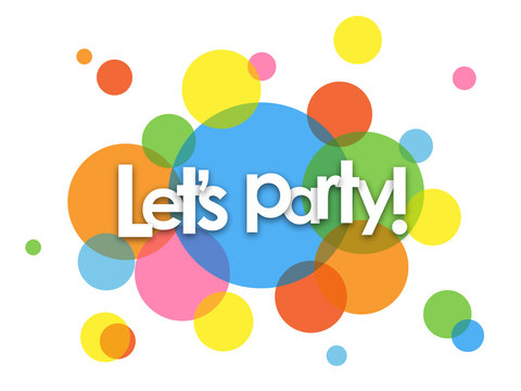 LET’S PARTY Colourful Card