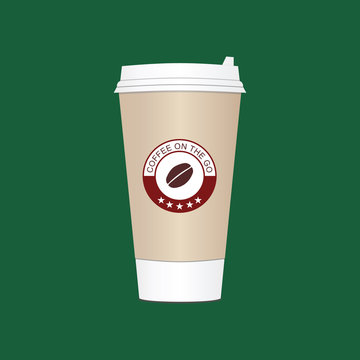 Coffee cup. Take away paper / plastic coffee cup vector illustration.