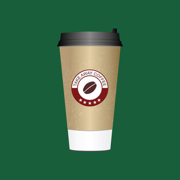 Coffee cup. Take away paper / plastic coffee cup vector illustration.
