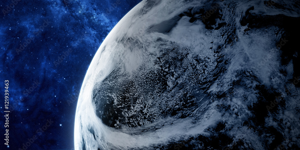 Wall mural orbital view on a planet from space