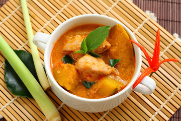 Red curry with pork.