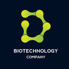 Abstract letter D logo icon vector design.biotechnology molecule atom dna chip symbol.Medicine,science,technology,laboratory,electronics logotype