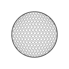 Ball icon. Golf sport competition and hobby theme. Isolated design. Vector illustration