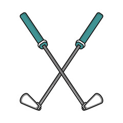 Clubs icon. Golf sport competition and hobby theme. Isolated design. Vector illustration
