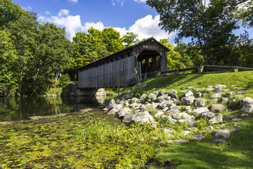 Fallasburg Covered Bridge. The historical Fallasburg covered bridge remains open to auto traffic and is located about 30 minutes from the city of Grand Rapids in Lowell Michigan.