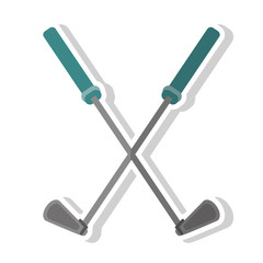 Clubs icon. Golf sport competition and hobby theme. Isolated design. Vector illustration