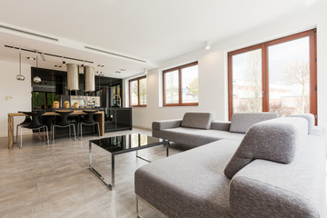 Black and white interior