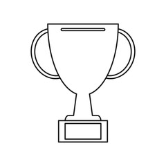 Trophy cup icon. winner competition and success theme. Isolated design. Vector illustration