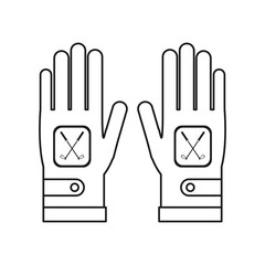 Gloves icon. Golf sport competition and hobby theme. Isolated design. Vector illustration