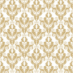 Obraz premium golden damask seamless pattern