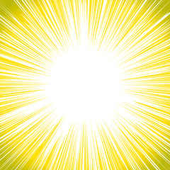 Obraz premium 集中線（黄）