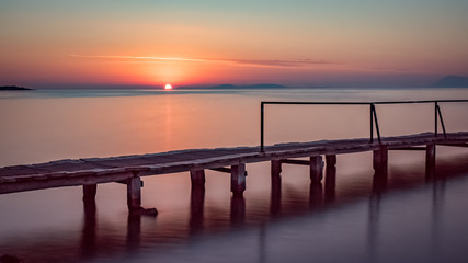Fototapeta premium Wooden Jetty in Mavisehir, Turkey